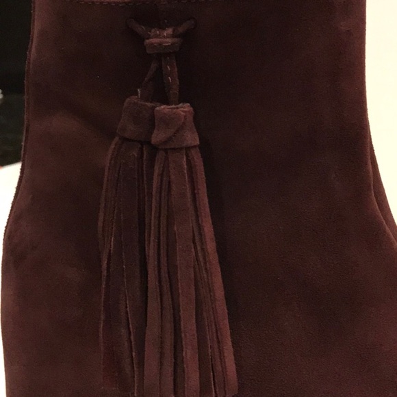 Nelle Vie Italian vine color suede wedge boots - Picture 4 of 8